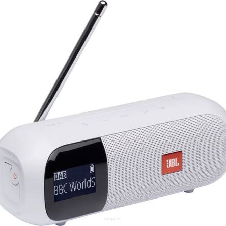 JBL Tuner 2 biały - przenośny głośnik z radiem DAB+/FM + bluetooth